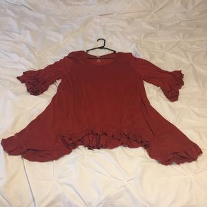 Rust color boutique top